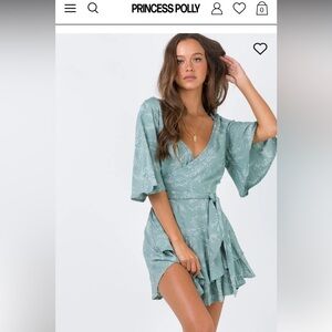 Sage Green Princess Polly Louie Romper